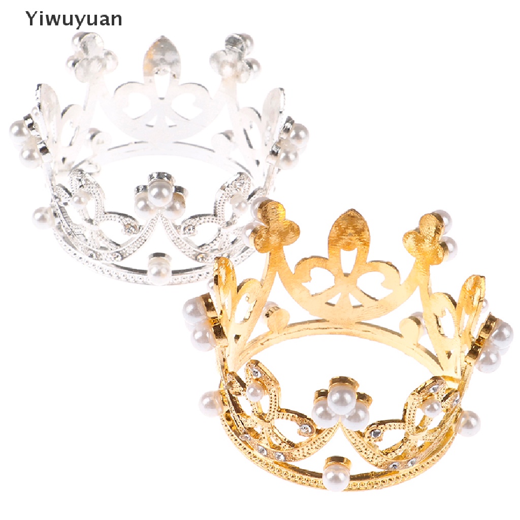 < Yiwuyuan > Cài Tóc Hình Vương Miện Công Chúa Đính Ngọc Trai Pha Lê Màu Vàng Làm Quà Tặng Ngày Lễ Tại Nhà