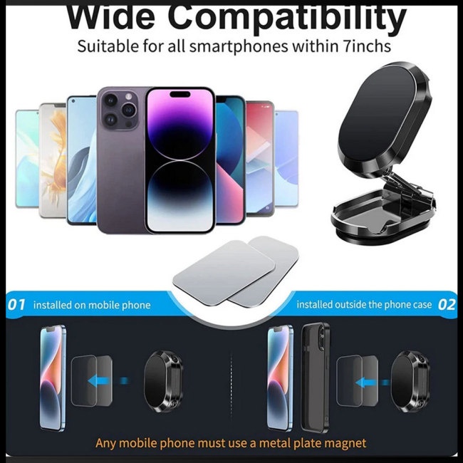 Giá Đỡ Điện Thoại Hít Nam Châm Xoay 720 Độ Gắn Lỗ Thông Gió Xe Hơi Cho Iphone 14