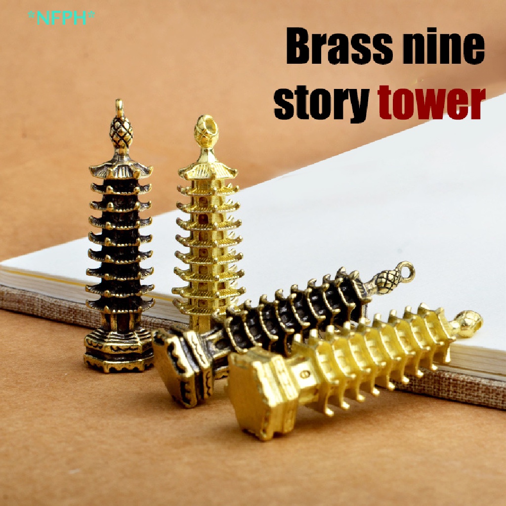 Nfph &gt; Móc Khóa Xe Hơi Bằng Đồng Thau Chín Tấc Hình Tháp Cicada Truyền Thống Trung Hoa Làm Quà Tặng Cho Học Sinh Mới