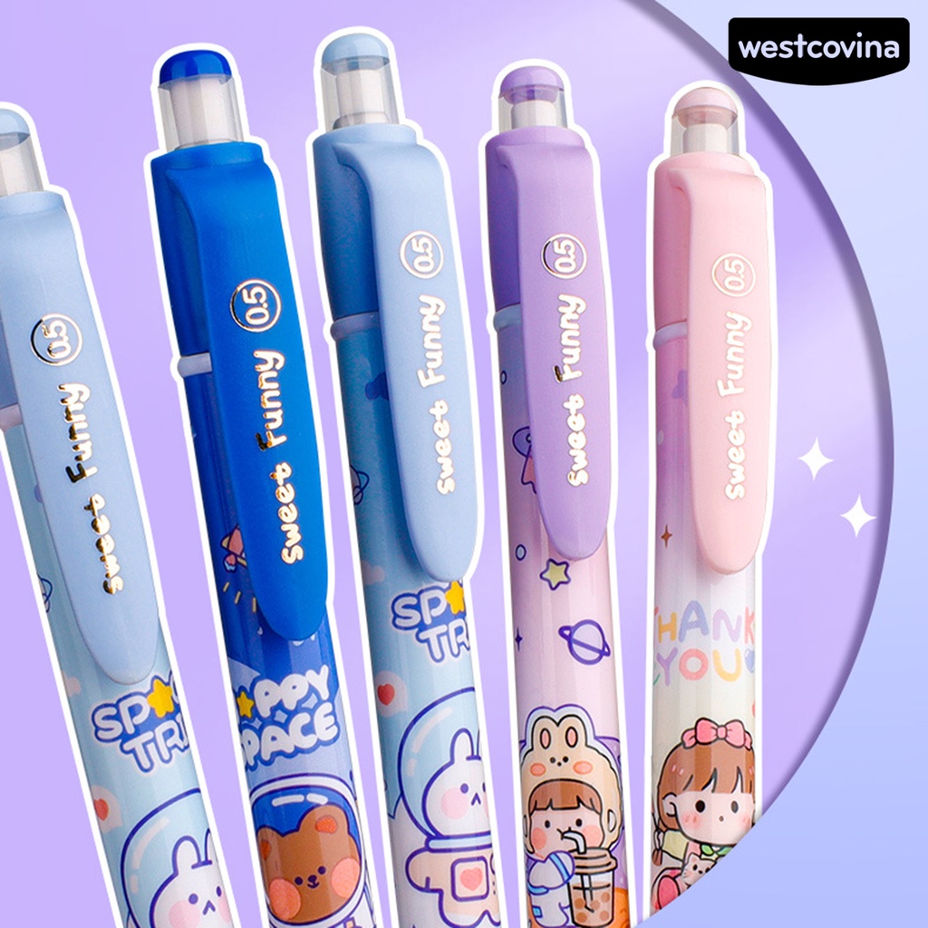 [COD]♪1 Bộ Bút Chì Cơ Tự Động Không Mài Ngòi 0.5mm In Hình Thỏ Dễ Thương