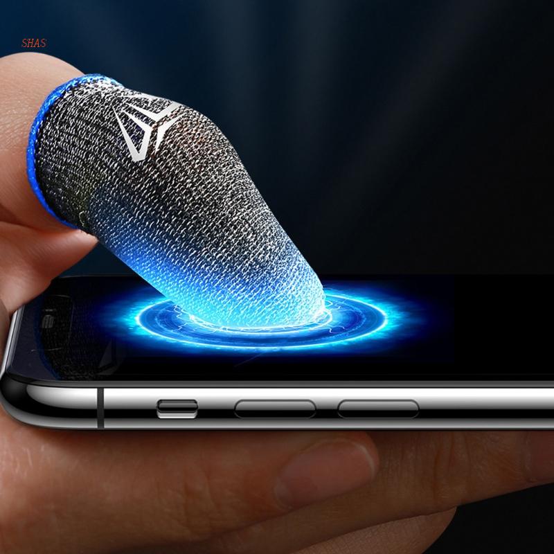 Vỏ Bọc Ngón Tay Chơi Game Điện Thoại Bằng Sợi Bạc Chống Trượt