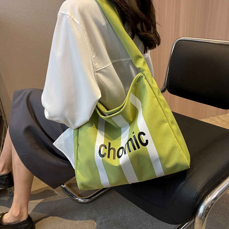 Túi tote Đeo Một Bên Vai Sức Chứa Lớn Màu Tương Phản Dễ Phối Đồ Cho Nữ