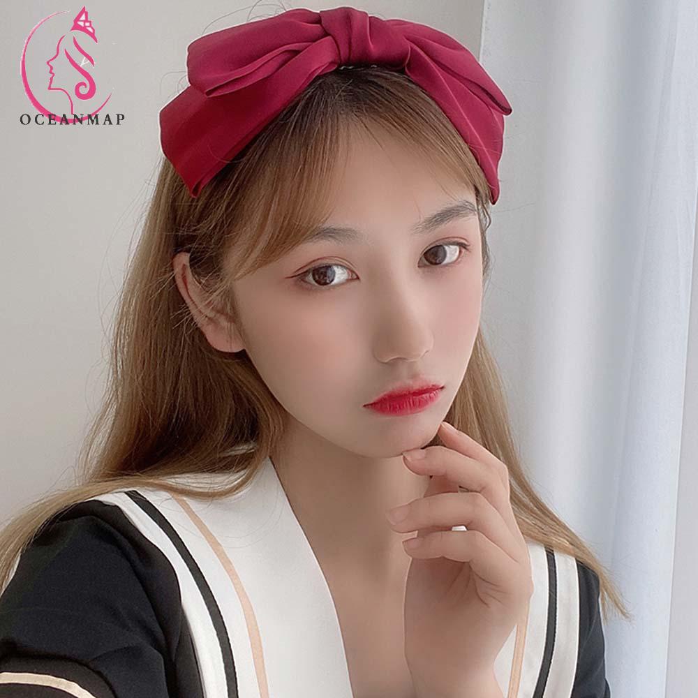 Cài Tóc Gắn Nơ Màu Trơn Thời Trang Cho Nữ