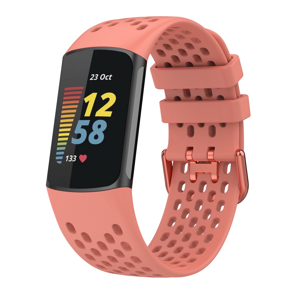 Dây Đeo Thay Thế Bằng Silicon Thoáng Khí Cho Fitbit Charge 5 5
