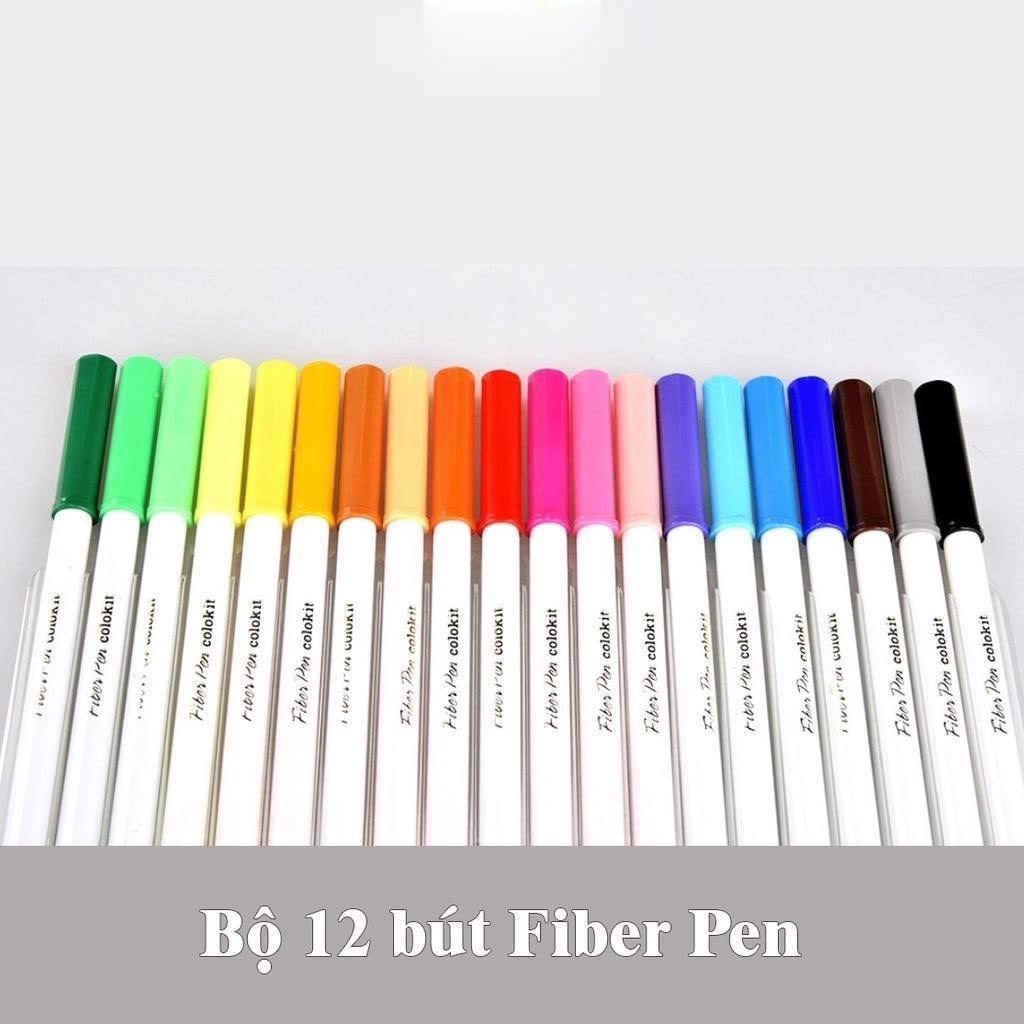 Bộ bút lông màu Fiber Pen 20/36 màu, ngòi nón Colokit cây viết brush lettering Calligraphy tô màu, Thiên Long