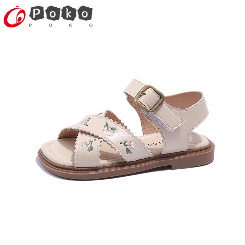 Giày Sandal Công Chúa Trung Hoa Thêu Hoa Phong Cách Mùa Hè Mới 2023 Cho Bé Gái