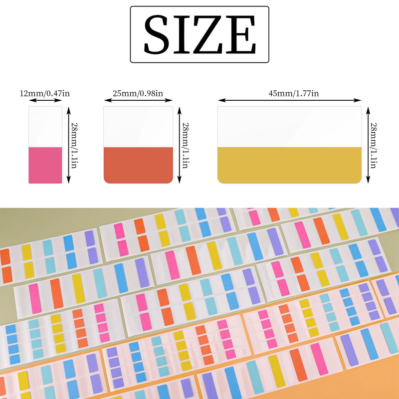 Margot3 Nhãn Dán Dạ Quang index Cổ Điển Trang Trí Sách Mạnh Mẽ