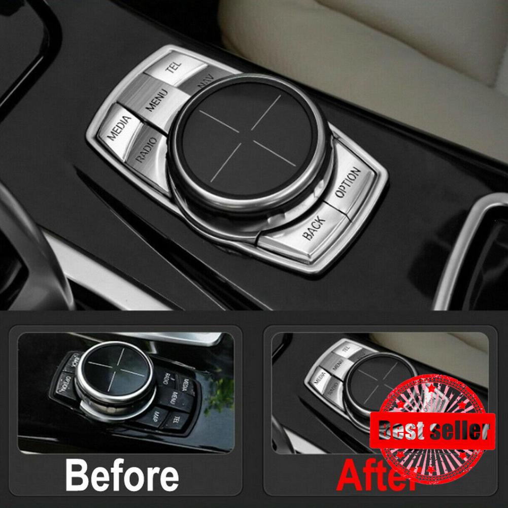 Ốp Viền Nút Bấm Điều Khiển Nhiều Nút Bấm Chuyên Dụng Cho BMW 3 4 5 6 X5 X6 Series IDRIVE Q9A0