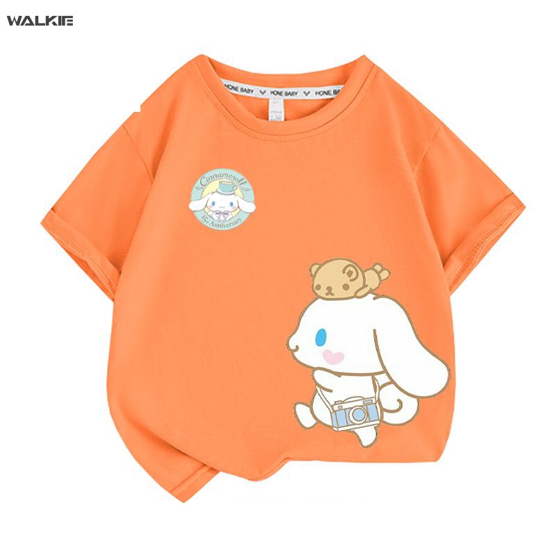 Áo Thun Cotton Tay Ngắn In Hình Cinnamoroll Dễ Thương Cho Nữ