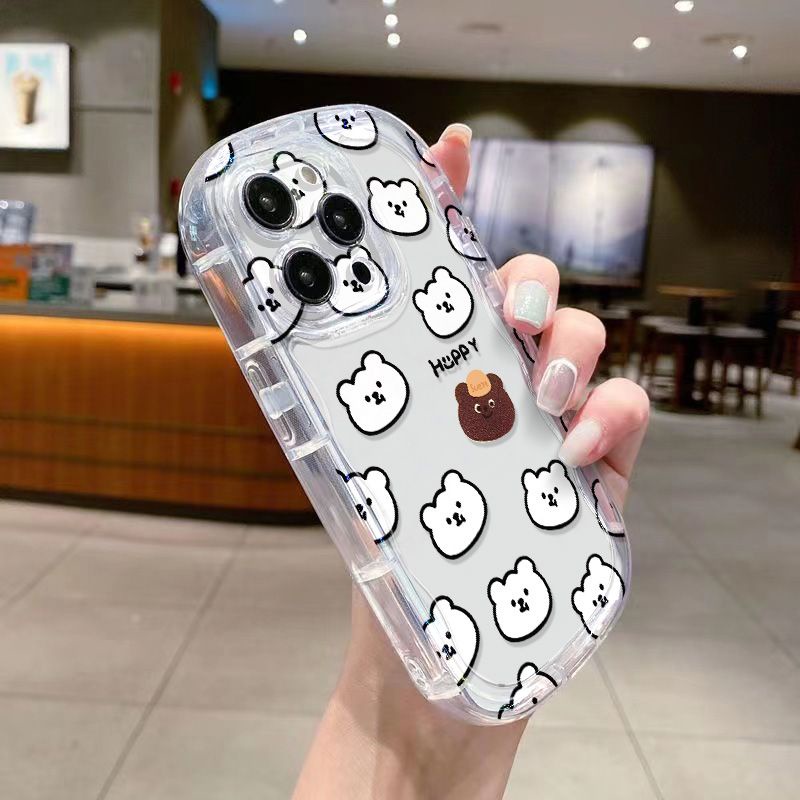 ✅Ốp Điện Thoại Mềm Trong Suốt Chống Sốc Hình Gấu Nâu Cho Iphone 7promaxxr13 8p xs11iPhone14 12 / S3K6