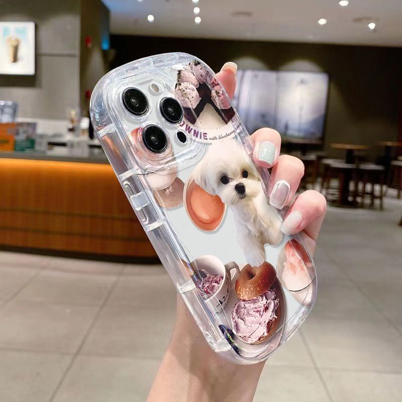 ✅Ốp Điện Thoại Mềm Trong Suốt Chống Sốc Họa Tiết Cún Dễ Thương Cho Iphone 11712 promax8p 1413 Xr xs BN7R