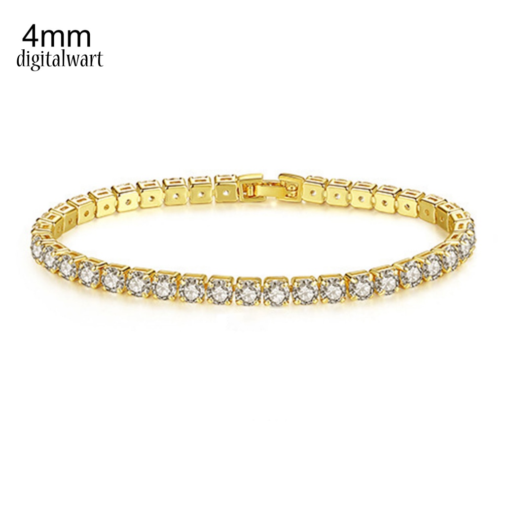 Kỹ Thuật Số| Vòng Tay Mạ Bạc Đính Đá Zircon Lấp Lánh Thời Trang Dự Tiệc Cho Nữ