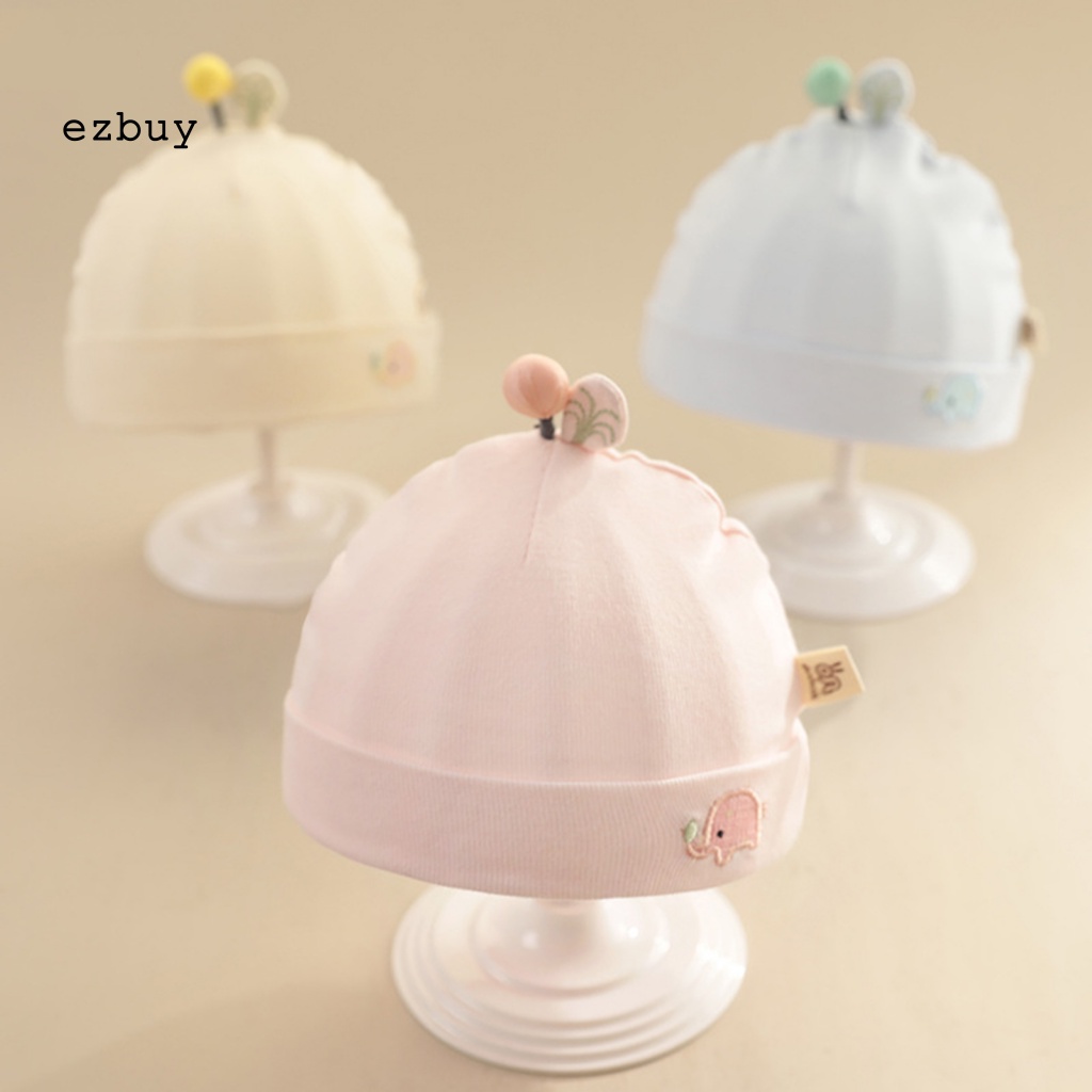 Mũ Beanie Cotton Thoải Mái Thêu Họa Tiết Dùng Làm Đạo Cụ Chụp Ảnh Cho Bé