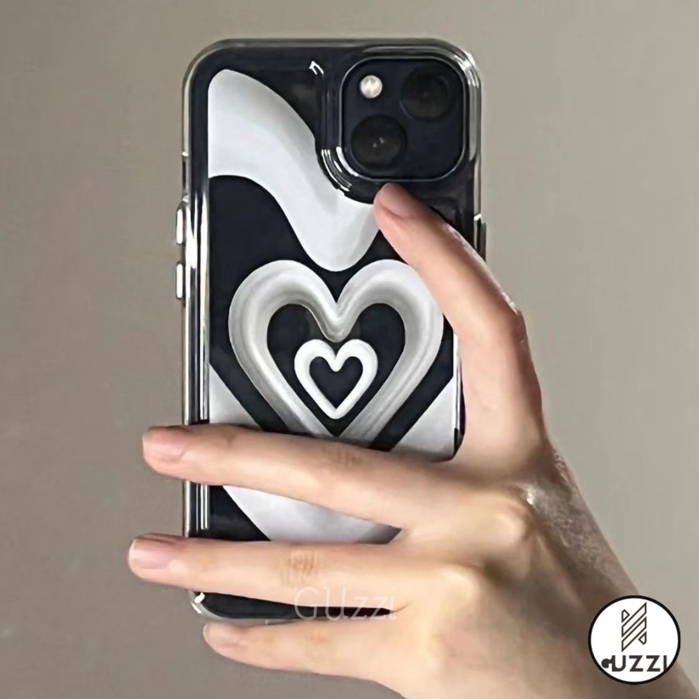 Ốp Điện Thoại TPU Chống Nước Màu Gradient Họa Tiết Trái Tim Thời Trang Cho Iphone 11 12 13 14 Pro Max