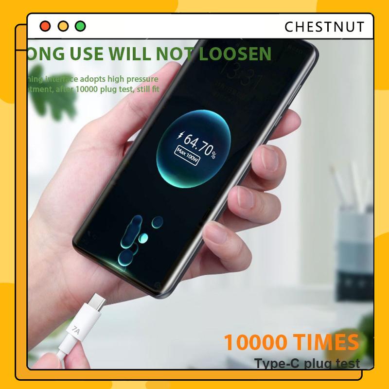 COD❤️7A 100W Dây Cáp Sạc Nhanh Type C Cho Huawei Xiaomi Samsung-CT