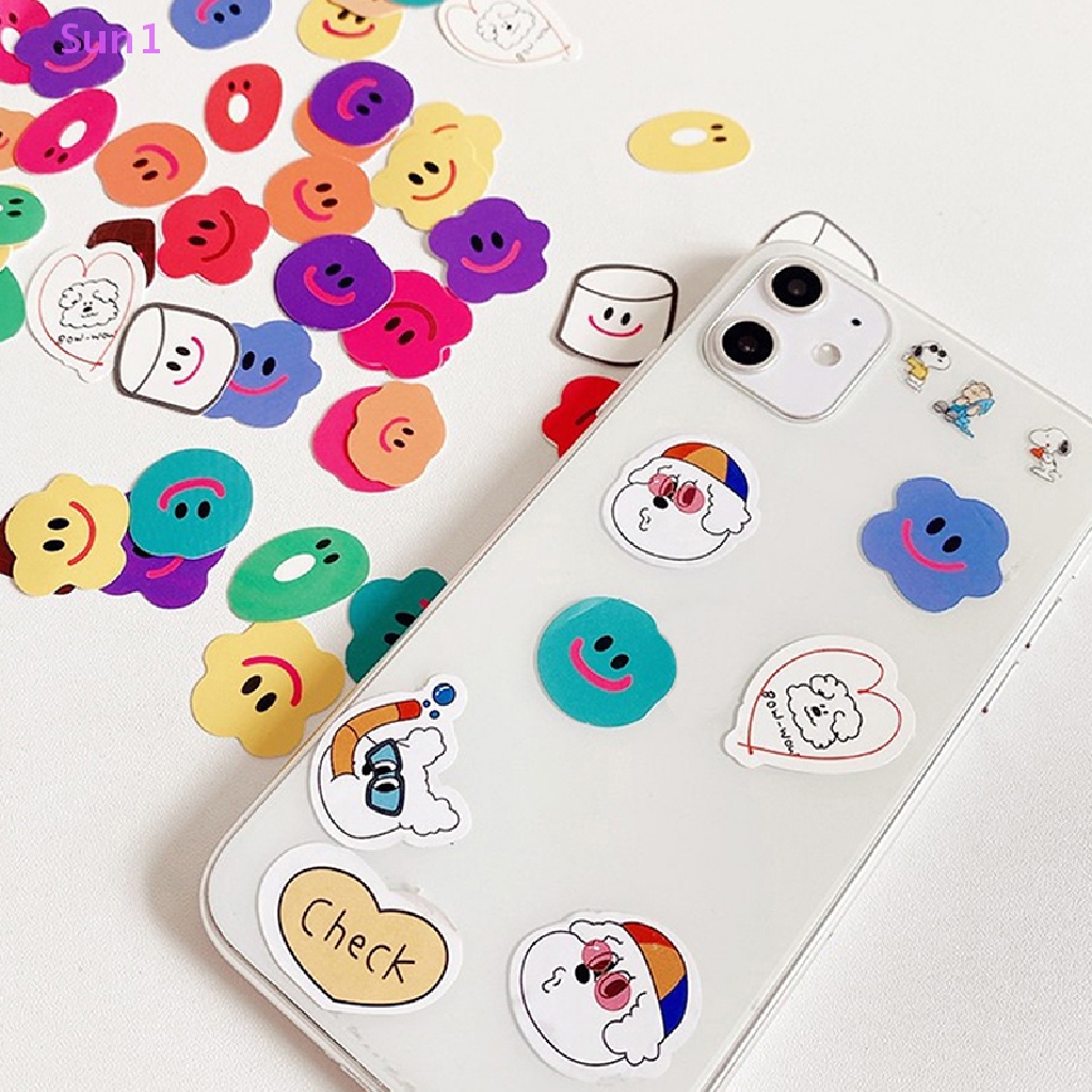 Set 1: 110 Sticker Mặt Cười Nhiều Màu Sắc Dễ Thương Dùng Để Trang Trí Văn Phòng / Trường Học