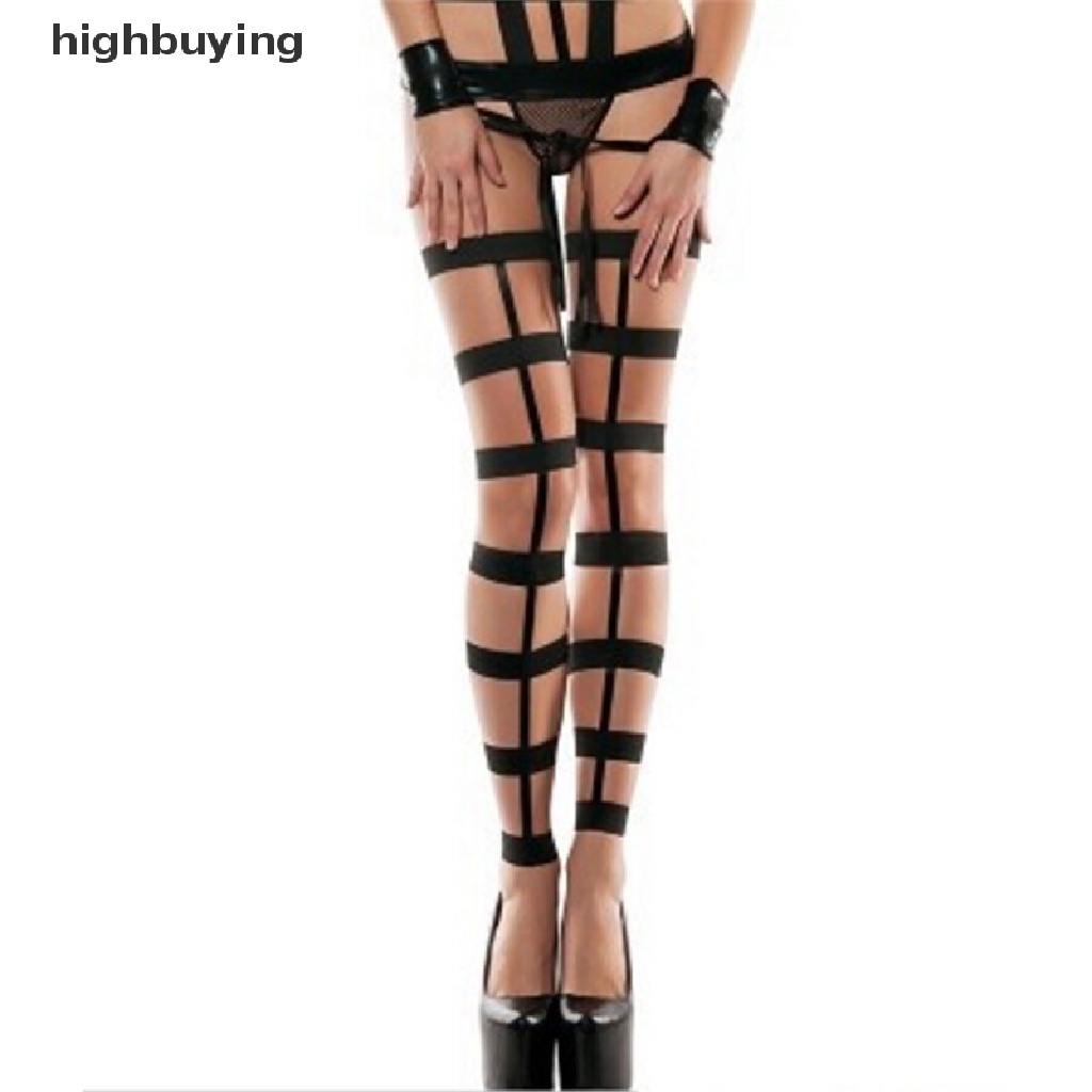 Hbvn Belle Vớ Da PU Cao Ngang Đùi Và Thắt Lưng Thời Thượng Hợp Xu Hướng Bán Chạy Cho Nữ