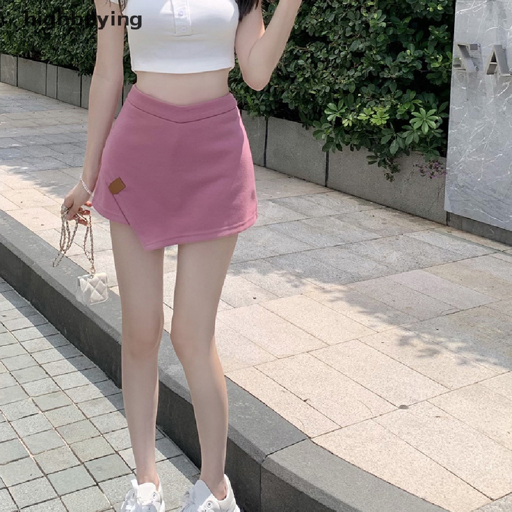 Chân Váy Mini Lưng Cao Màu Trơn Thời Trang Mùa Xuân 2023 Quyến Rũ Cho Nữ