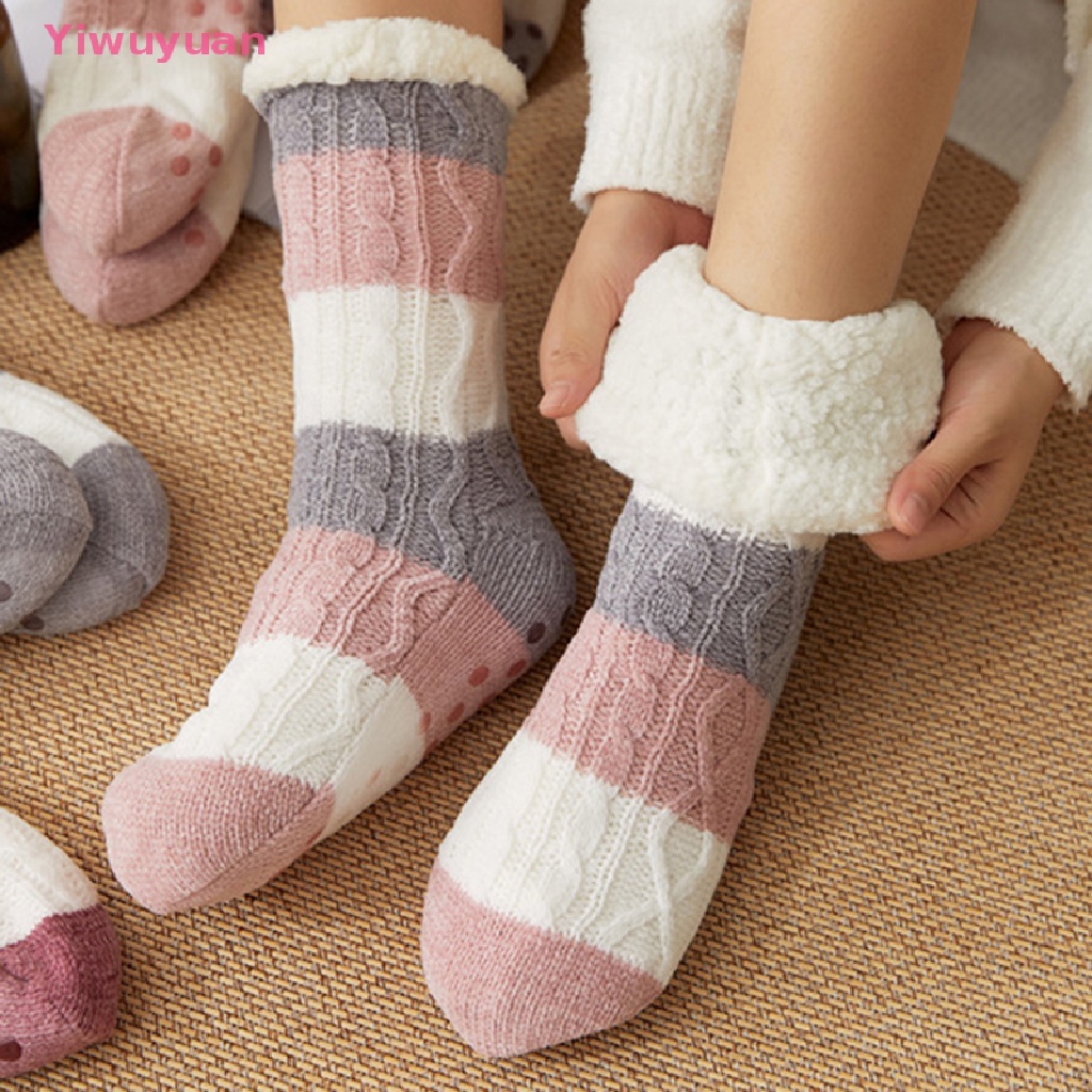 Vớ Lông Cừu Dệt Kim Dày Giữ Ấm Mùa Đông Mới Cho Nữ Áo Thun Thiết Kế Mới Năng Động Thời Trang