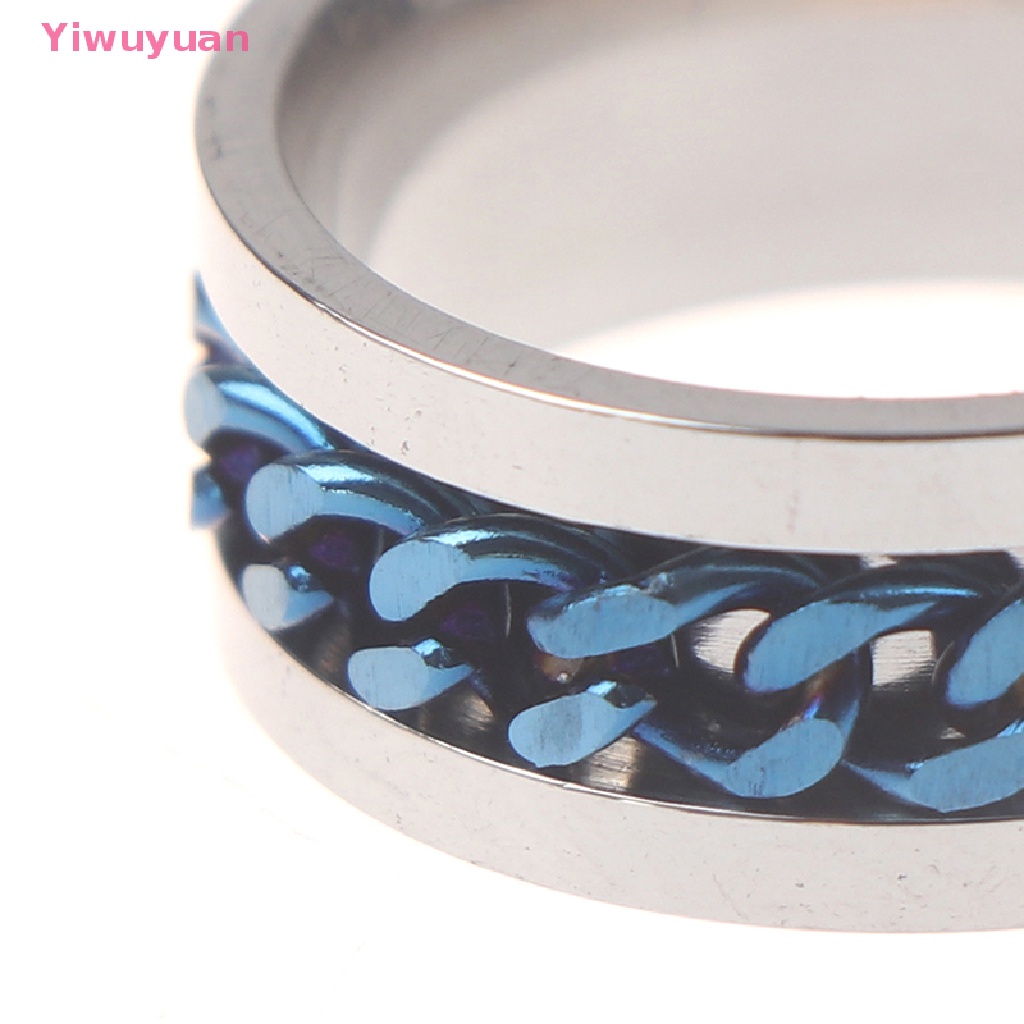 < Yiwuyuan > Nhẫn Mở Nắp Chai Bằng Thép Titan Chuỗi Xích Tuyệt Vời Unisex Mới