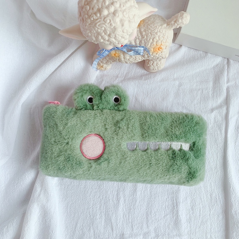 Túi Đựng Bút Hình Cá Sấu / Thỏ Nhồi Bông Cỡ Lớn Dễ Thương Cho Bạn Gái Ốp