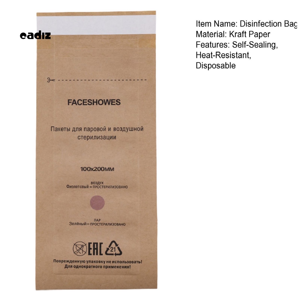 Set 100 Túi Giấy Khử Trùng Một Lần Tiện Dụng