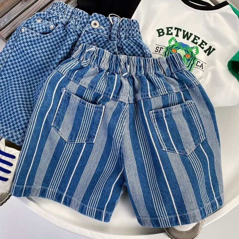 Quần Short Denim Đa Năng Phong Cách Retro Thời Trang Mùa Hè Mới 2023 Cho Bé Trai
