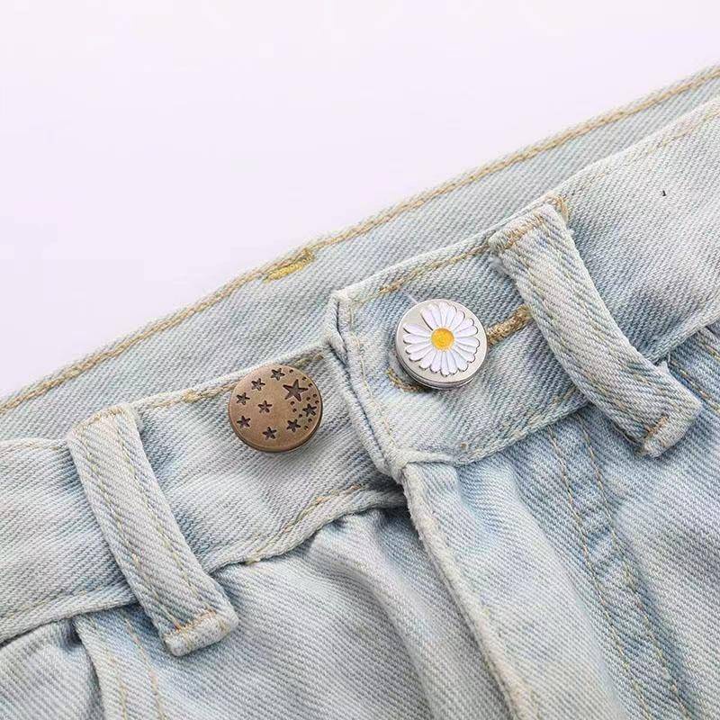 Bộ 5 Nút Kim Loại Thay Thế Tái Sử Dụng Cho Quần Jean