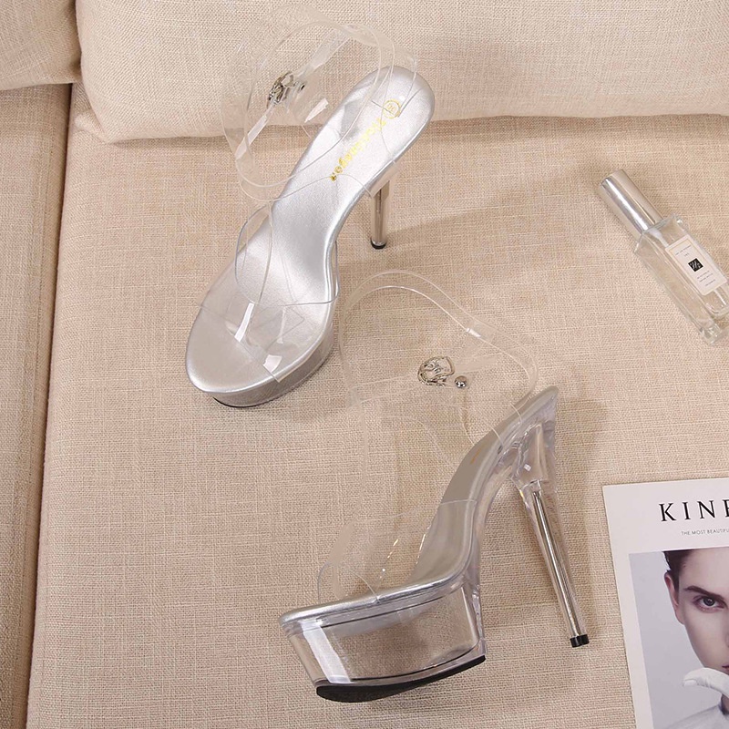 Giày Sandal Cao Gót Mũi Nhọn Chống Nước Thời Trang Mùa Hè 2021