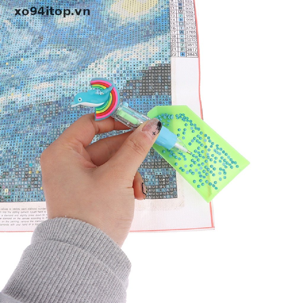 1 Bút Đính Hạt Cườm Hình Tròn / Vuông Tiện Dụng Cho Làm Tranh Đính Đá Thủ Công