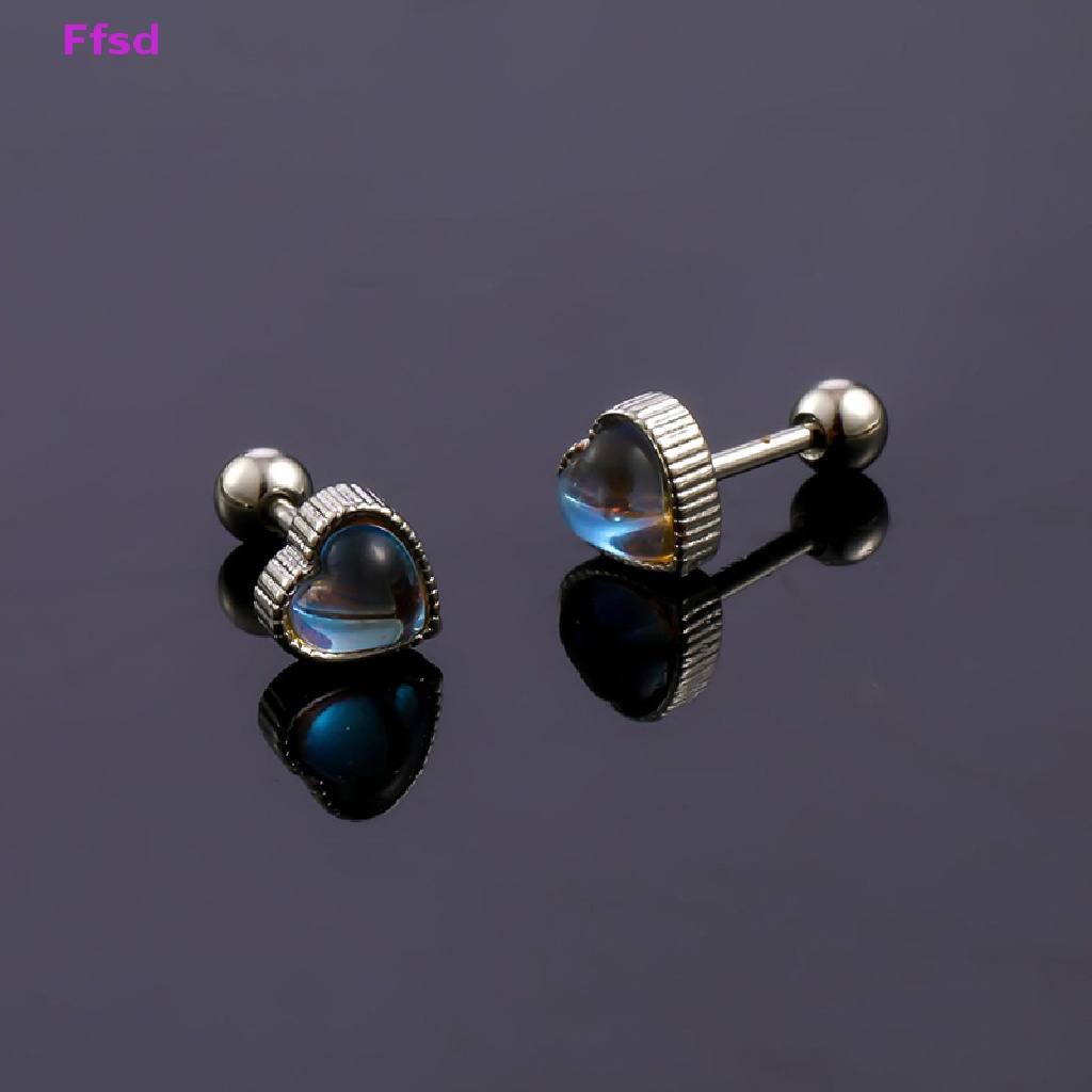 1 Đôi Khuyên Tai Hình Trái Tim Thời Trang Dành Cho Nữ