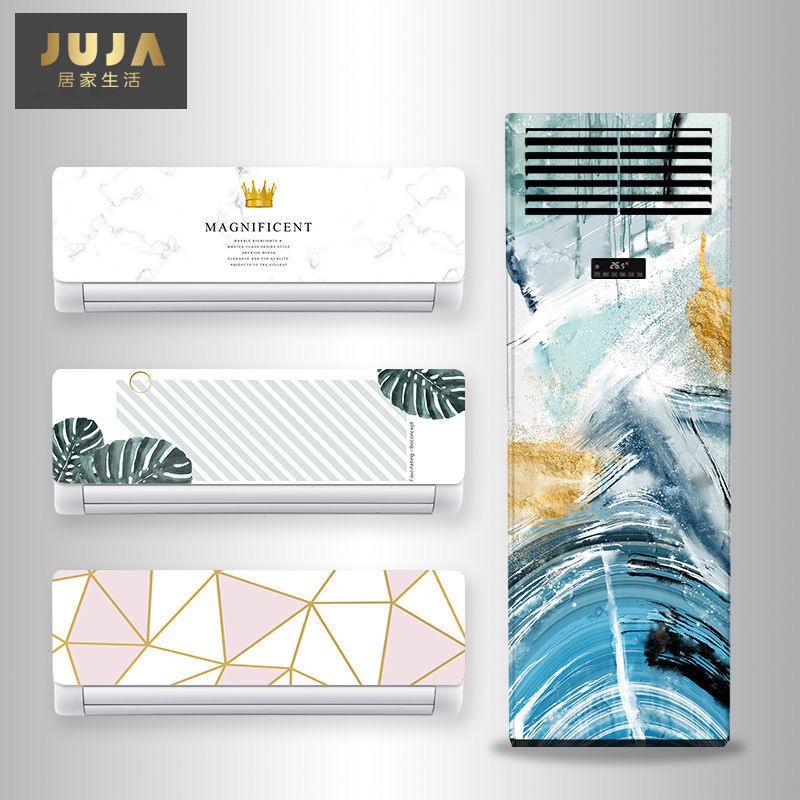 Miếng Dán Trang Trí Máy Điều Hòa Họa Tiết Vân Đá Cẩm Thạch Phong Cách Bắc Âu Độc Đáo