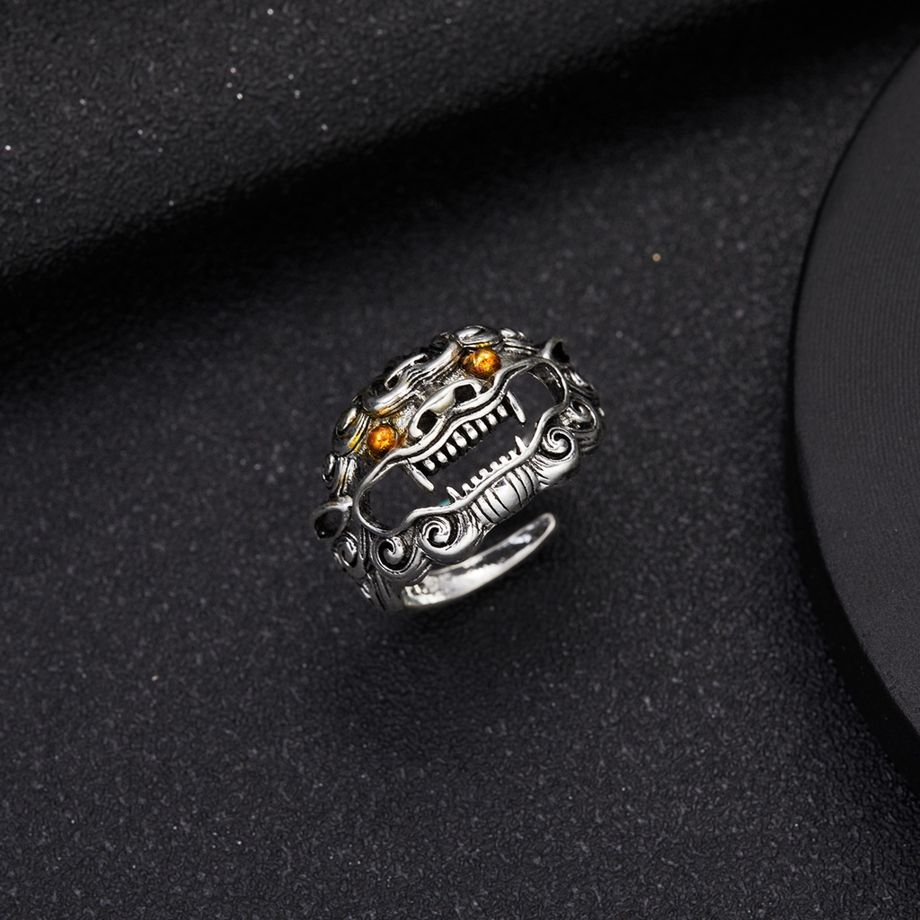 [IGT] Nhẫn Dạng Mở Họa Tiết Hình Học 3D Hoạt Hình Có Thể Điều Chỉnh Làm Quà Tặng Trang Sức Cho Nữ