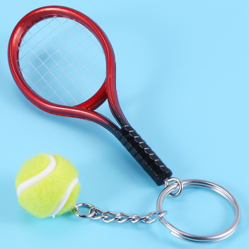 Set 6 Móc Khóa Hình Vợt Tennis Mini Dễ Thương