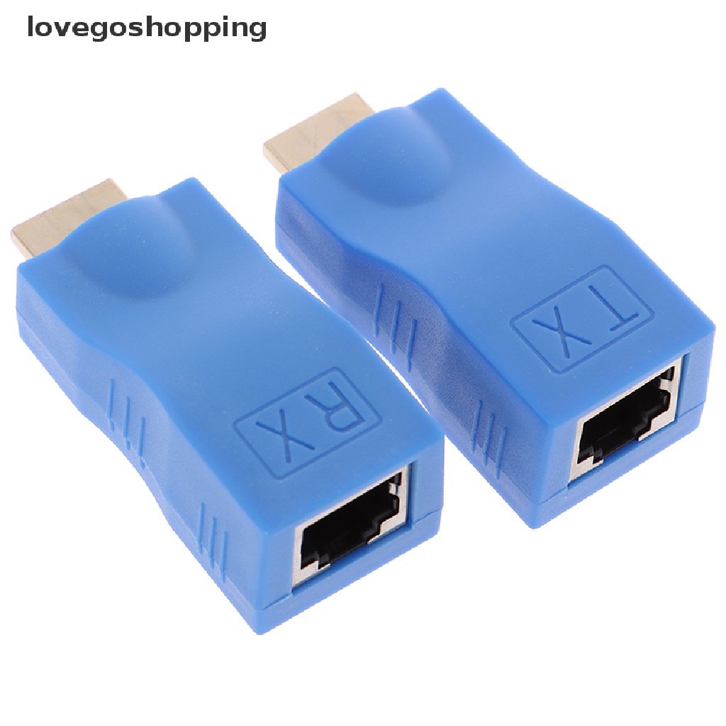 Bộ 2 Đầu Chuyển Đổi 1080P HDMI Sang RJ45 Cat 6 Mạng LAN Màu Xanh Dương