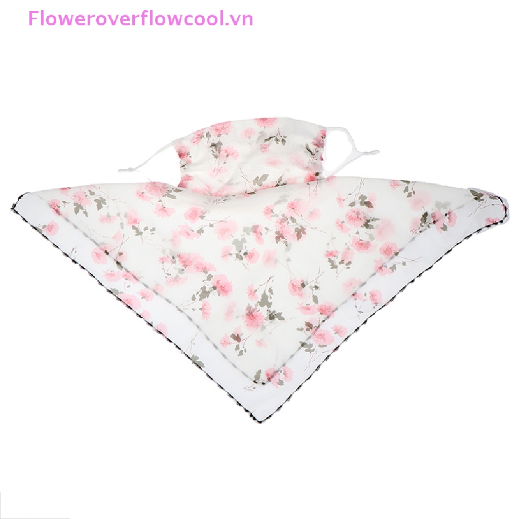 Khăn Choàng Cổ Kiêm Khẩu Trang Chống Nắng Vải Lụa Mềm FOFC Khẩu Trang Chiffon Che Phủ Mũi Chống Tia UV Ngoài Trời
