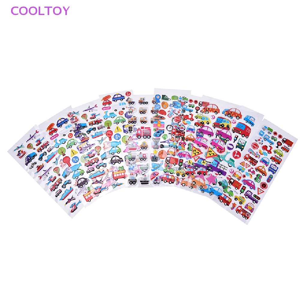 Cooltoy Set 2 Sticker Bong Bóng Hoạt Hình Dán Trang Trí Sổ Tay Nhật Ký Phương Tiện Gia