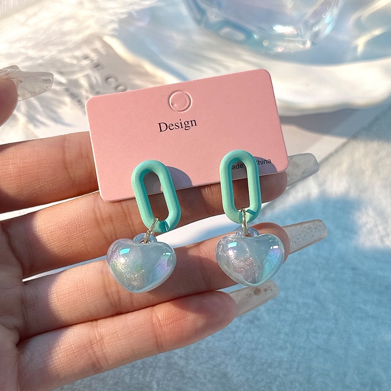 1 Đôi Bông Tai Bạc Hình Hoa Nhỏ Xinh Màu Kẹo Ngọt Phong Cách Âu Mỹ Thời Trang Cho Nữ