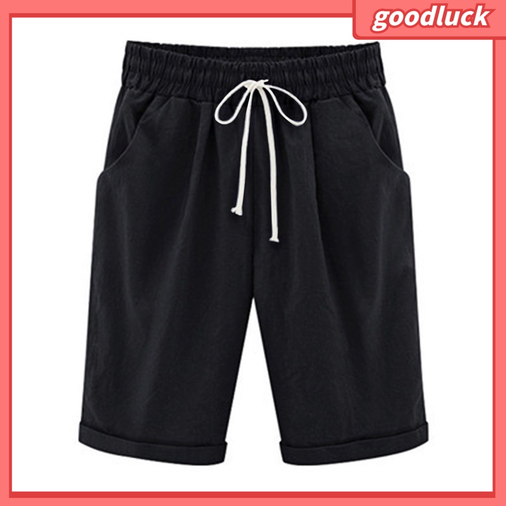 Quần Đùi Thể Thao Dáng Rộng Có Túi Màu Trơn Dành Cho Nữ