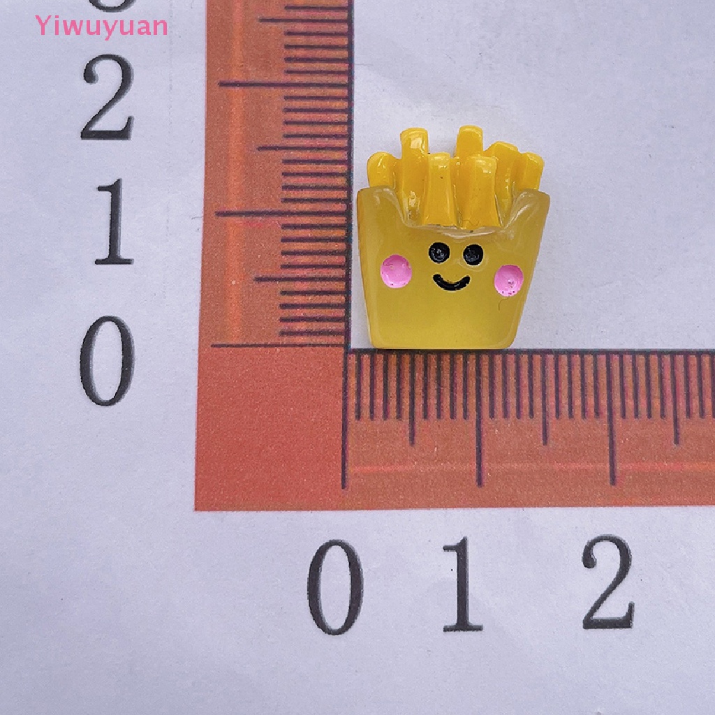 Bộ 2 Miếng Dán Hình Khoai Tây Chiên Dạ Quang Trang Trí Điện Thoại / Bảng Điều Khiển Xe Hơi