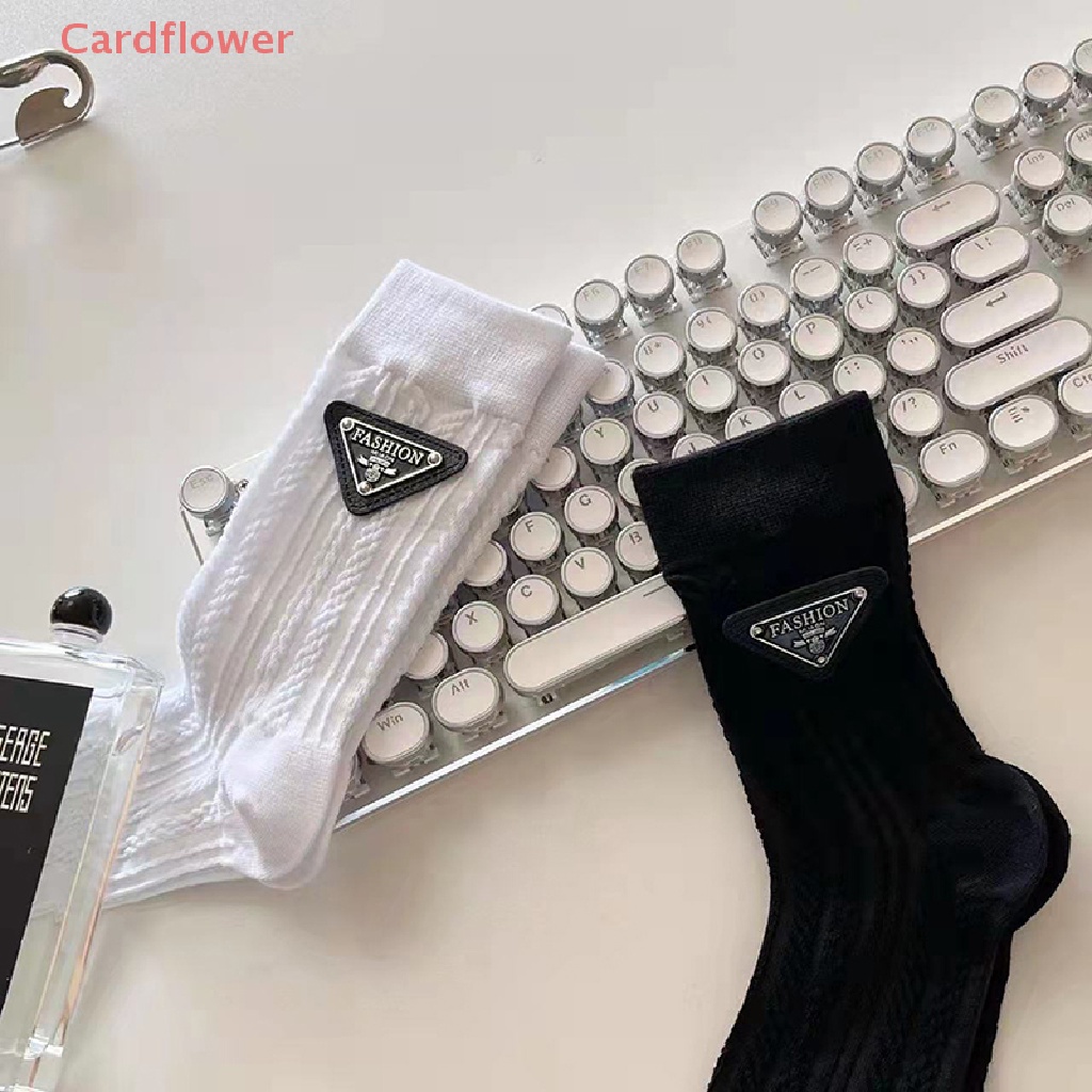 1 Đôi Tất Cotton Họa Tiết Chữ Phong Cách Châu Âu Mới