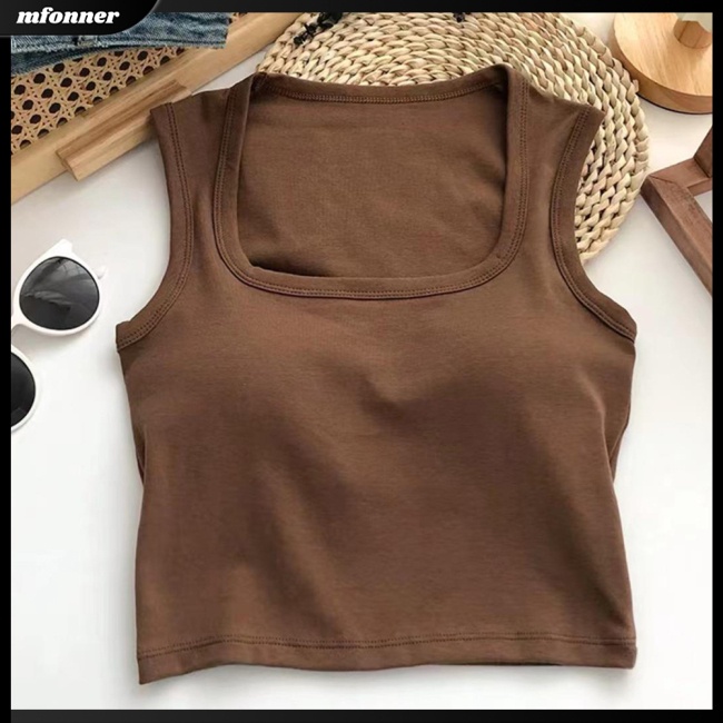 Áo Ngực Thể Thao Sát Nách Màu Trơn Thoáng Khí Gợi Cảm Cho Nữ