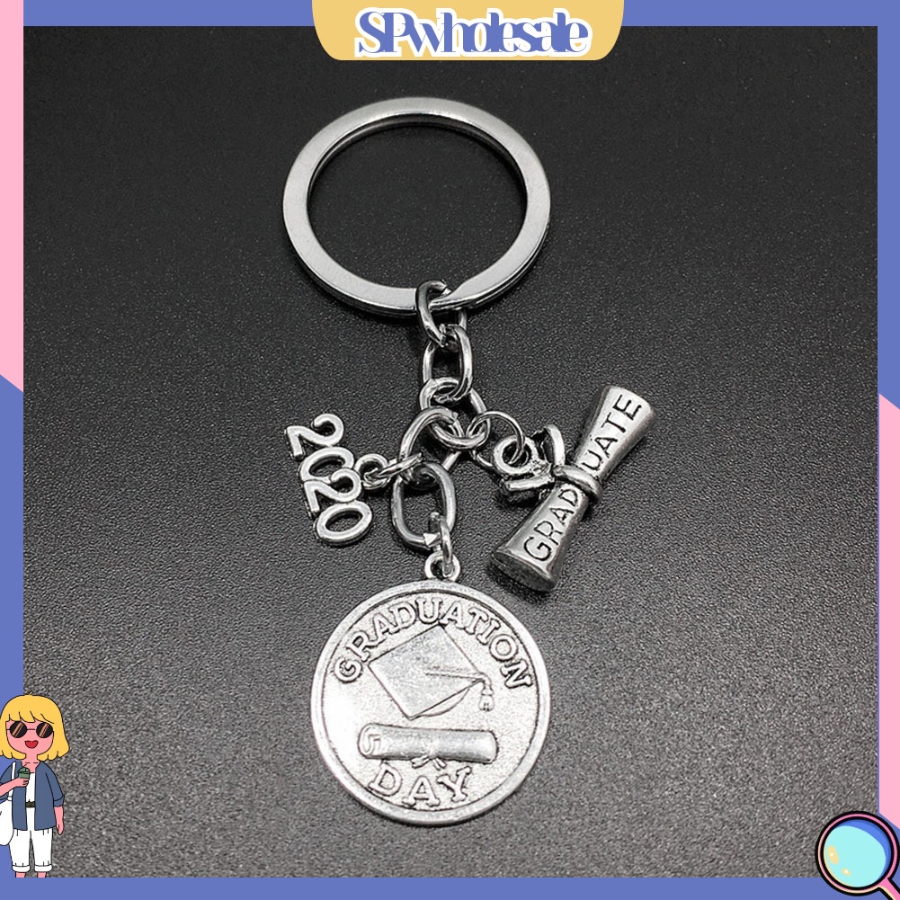 <SPwholesale> Móc Khóa Hình Nón Tốt Nghiệp 2020 Bằng Hợp Kim Có Giá Đỡ