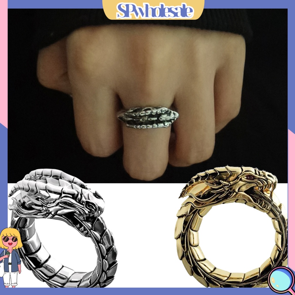 &lt;SPwholesale&gt; Nhẫn Hình Rồng Khổng Lồ Có Thể Điều Chỉnh Kích Cỡ