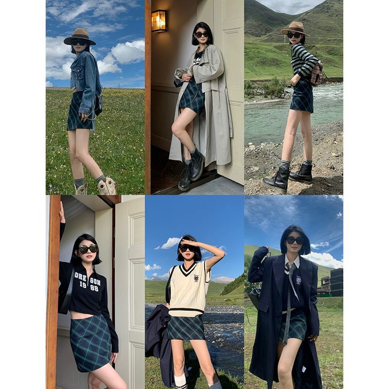 Chân váy Chân váy jean Chân Váy Bò váy nữ Chân Váy Chữ A 2023 New Style AP2106