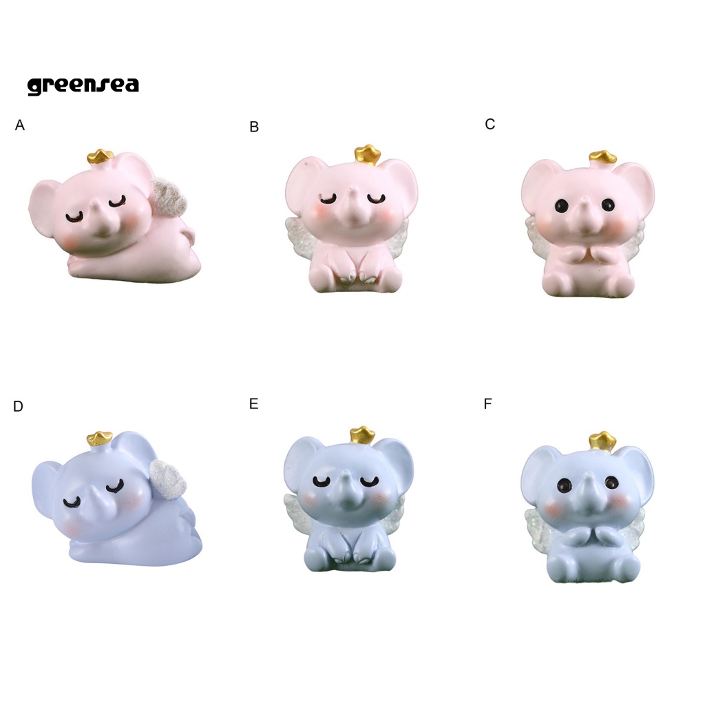 Set 2 Tượng Voi Mini Trang Trí Tiểu Cảnh