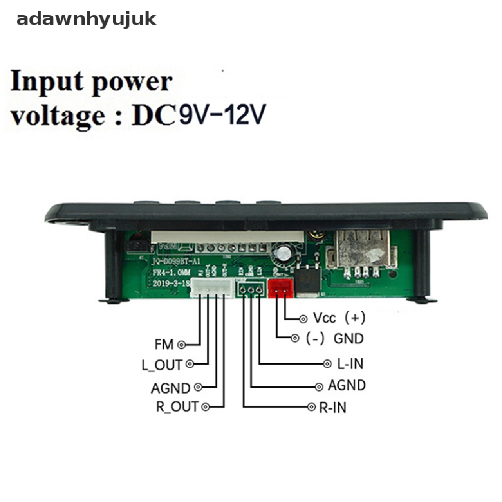 Máy Nghe Nhạc MP3 WMA Không Dây Bluetooth 5.0 9V-12V MP3 WMA Màn Hình Màu Kèm Điều Khiển Từ Xa Cho Xe Hơi adawnhyujuk