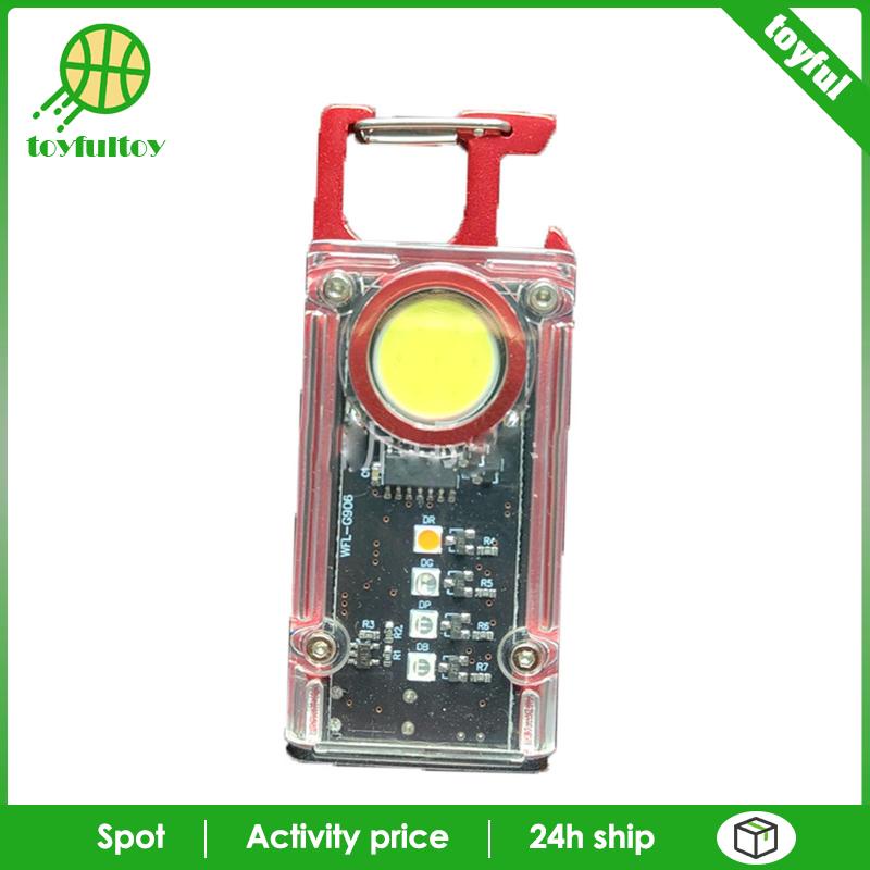 Móc Khóa Đèn Pin LED COB Dành Cho Cắm Trại Leo Núi