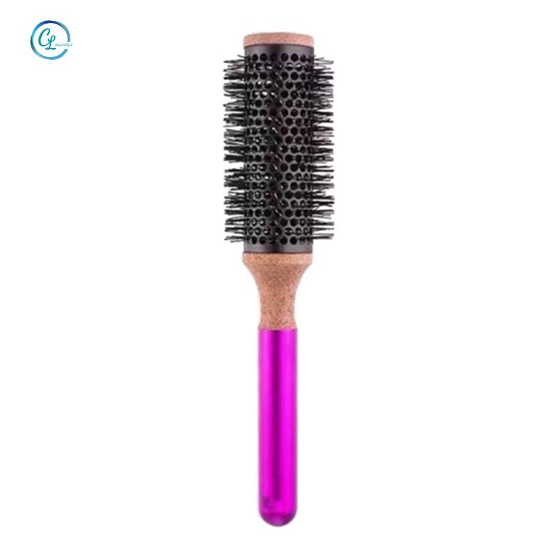 Set 11 Lược Tròn Chải Tóc Xoăn Bằng Gỗ Hồng + Kim Loại Tiện Lợi Dành Cho Salon Tóc Dyson