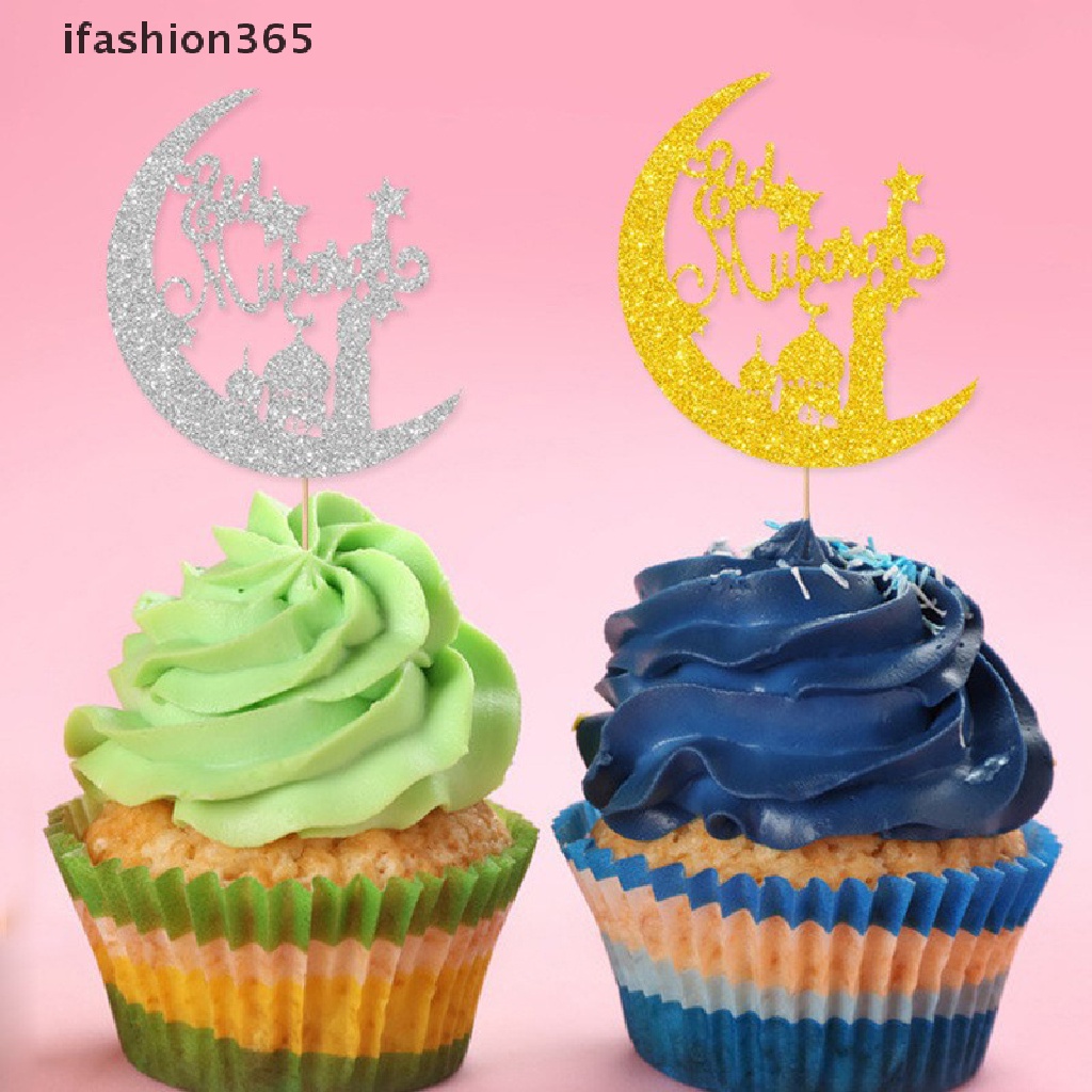 Topper Bằng Acrylic Dùng Trang Trí Bánh Kem DIY ifashion365] Eid Mubarak